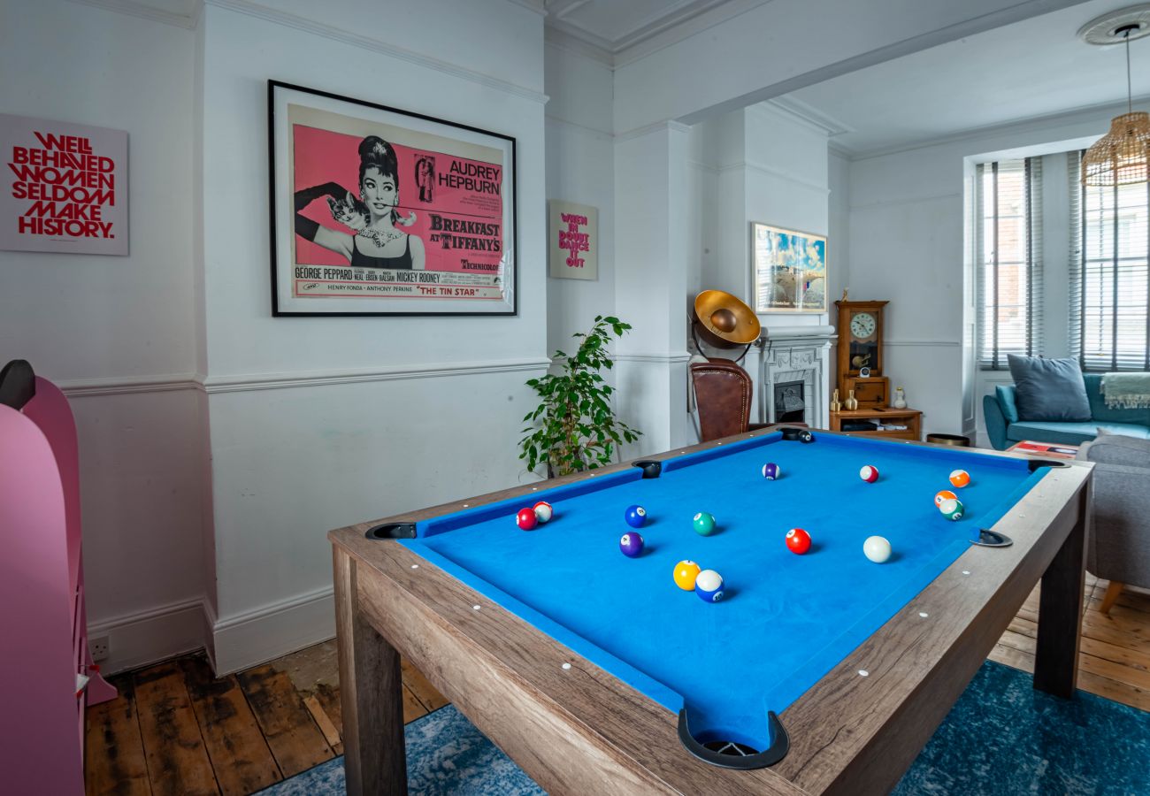 The colourful games room at The Broadstairs Townhouse